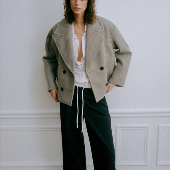 Zara double breasted coat - Picture 2 of 7